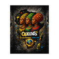 Queens Afrocentric Art Poster — "Queens: High Frequency More Love" Rolled Print Printify
