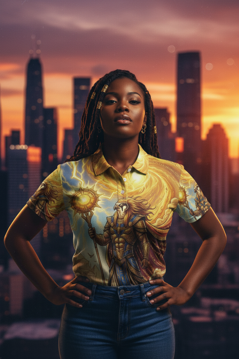 Ra AOP Polo — City Sunset Editorial