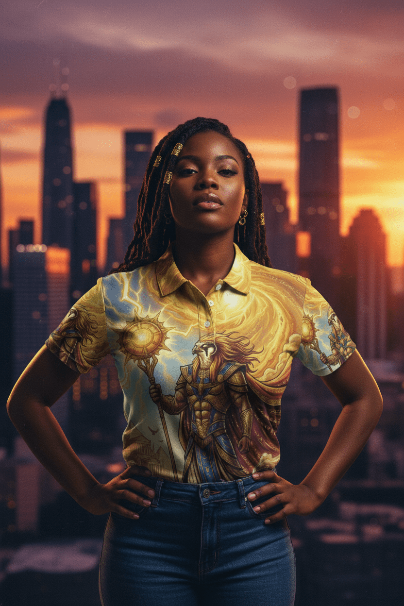 Ra AOP Polo — City Sunset Editorial