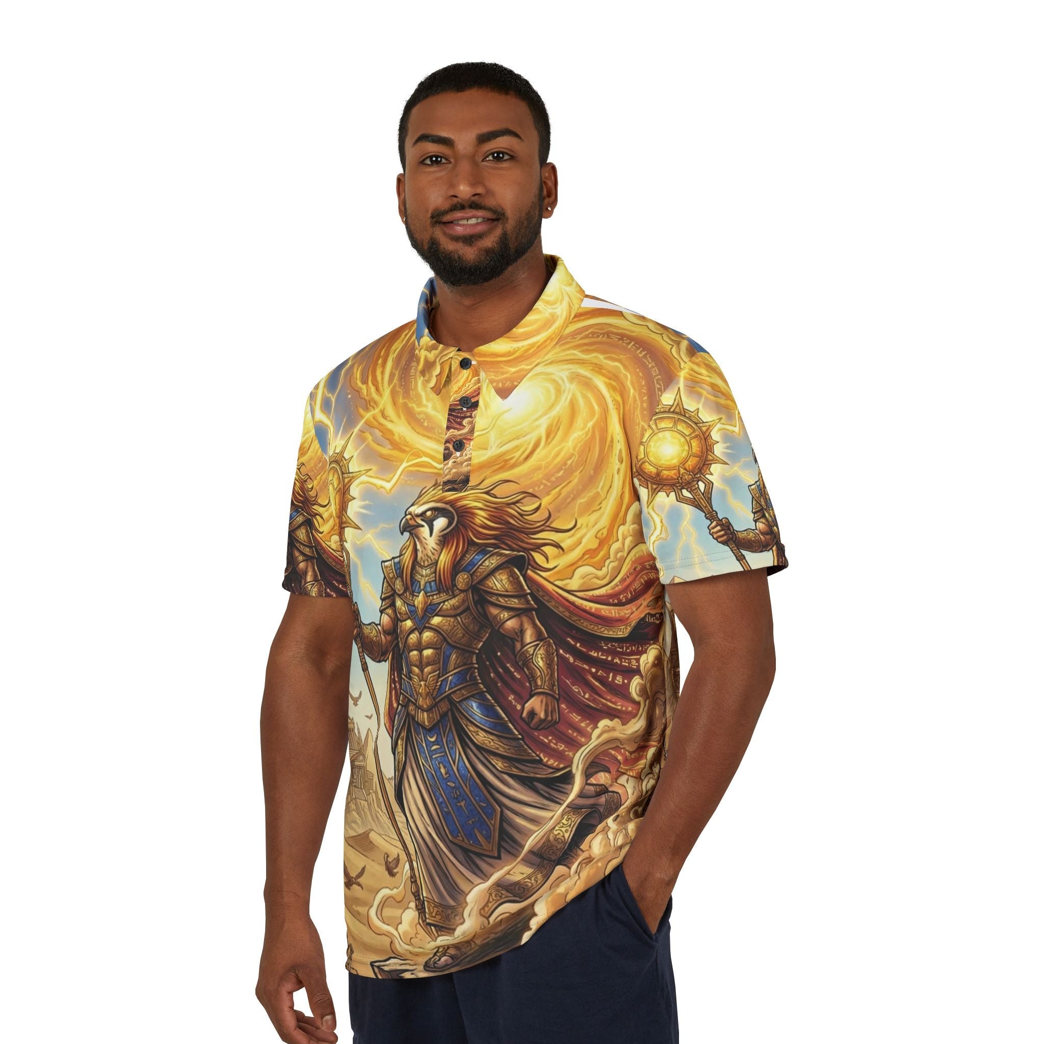 Ra's Ascension Polo — Ancient Egyptian God AOP