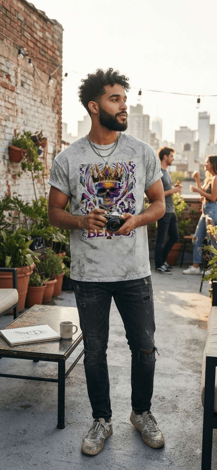 Reality Bends Skull Tee — Psychedelic Tie-Dye Graphic T-Shirt
