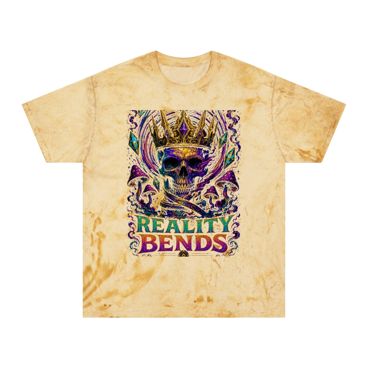 Reality Bends Skull Tee — Psychedelic Tie-Dye Graphic T-Shirt