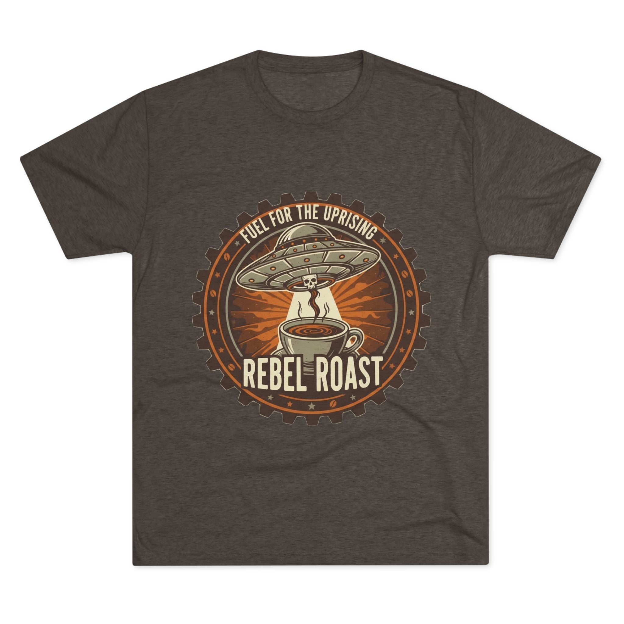 Rebel Roast T‑Shirt — "Fuel for the Uprising" Coffee Graphic Tee Printify