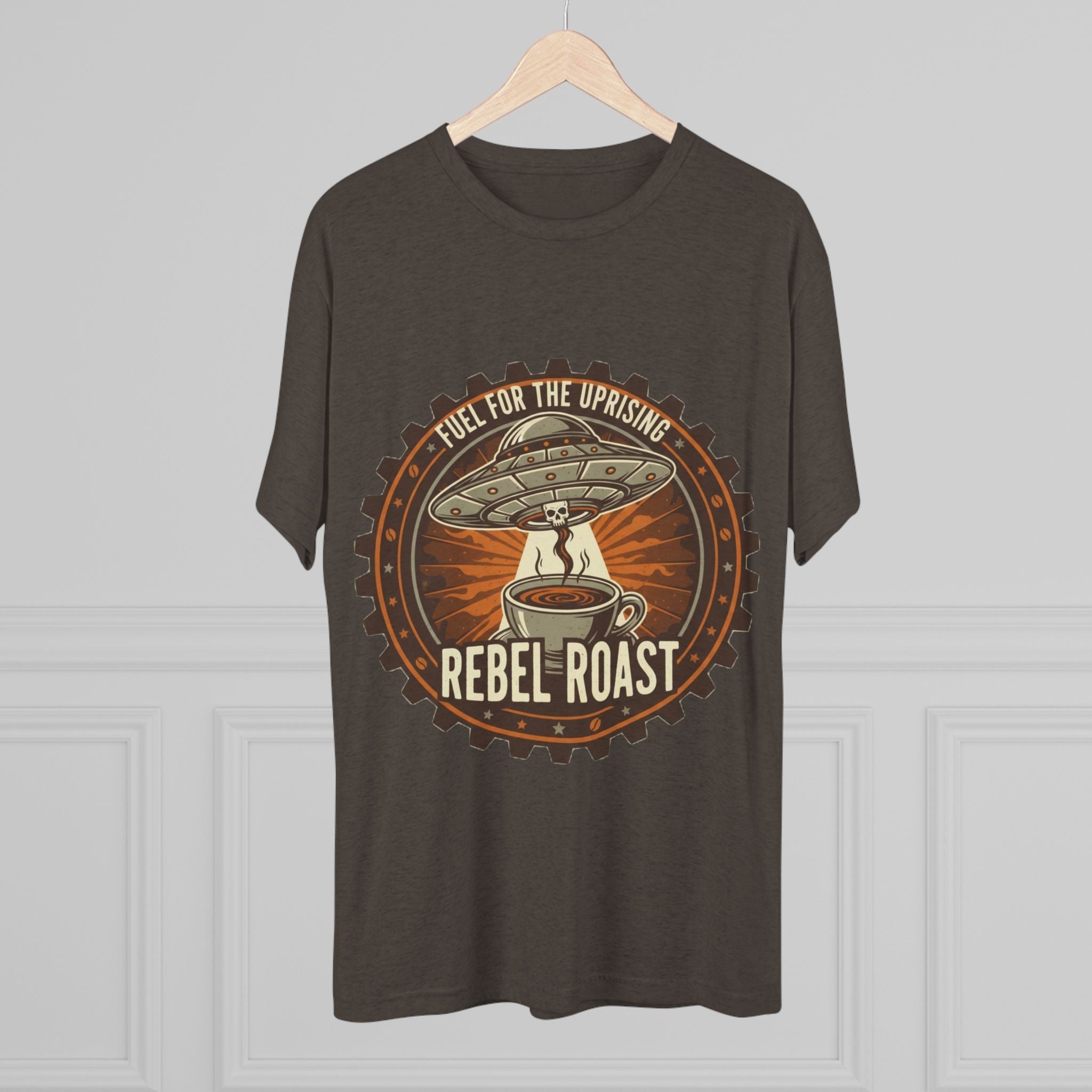 Rebel Roast T‑Shirt — "Fuel for the Uprising" Coffee Graphic Tee Printify