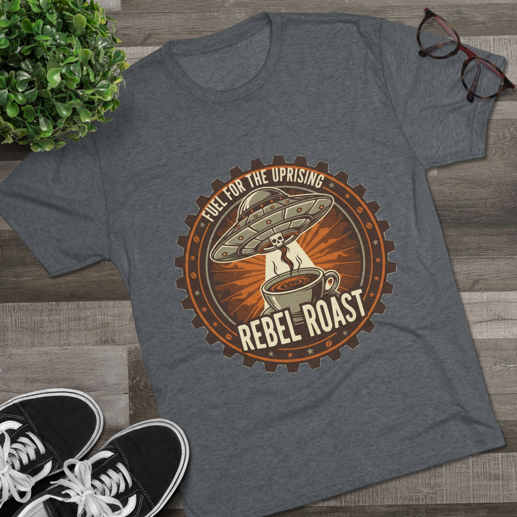 Rebel Roast T‑Shirt — "Fuel for the Uprising" Coffee Graphic Tee Printify