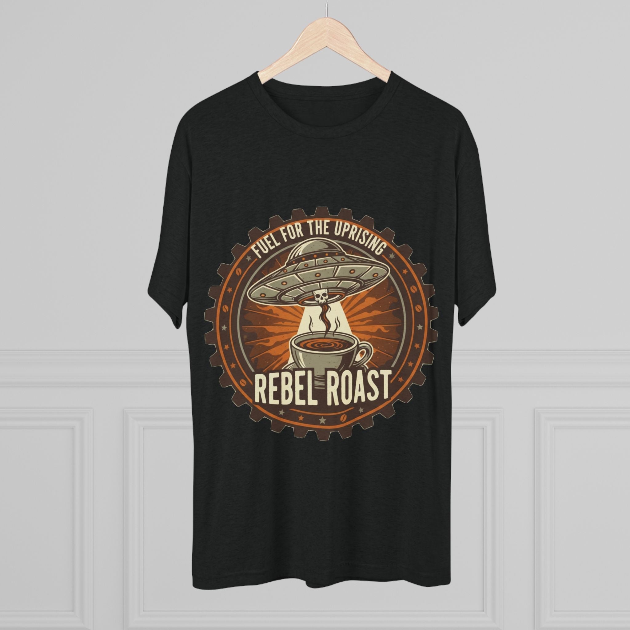 Rebel Roast T‑Shirt — "Fuel for the Uprising" Coffee Graphic Tee Printify