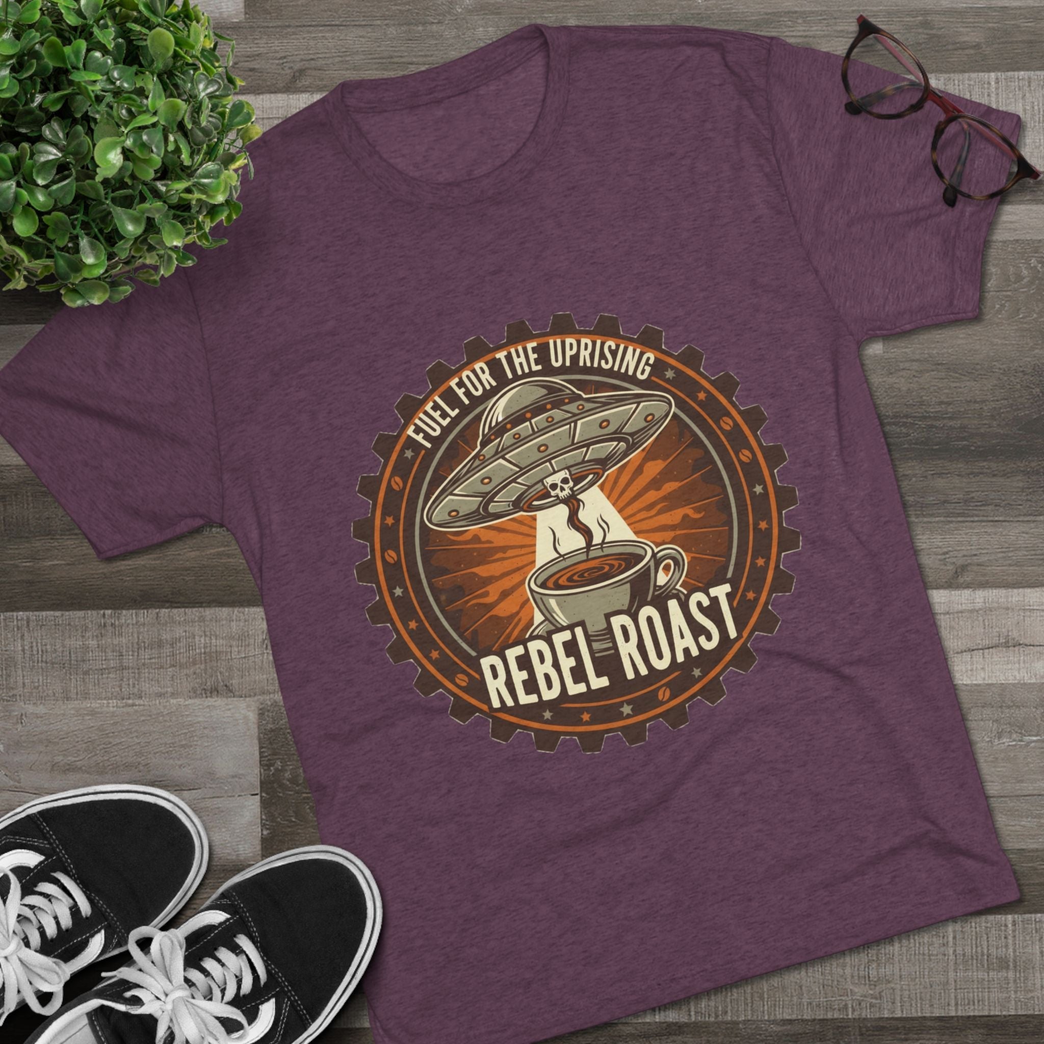 Rebel Roast T‑Shirt — "Fuel for the Uprising" Coffee Graphic Tee Printify