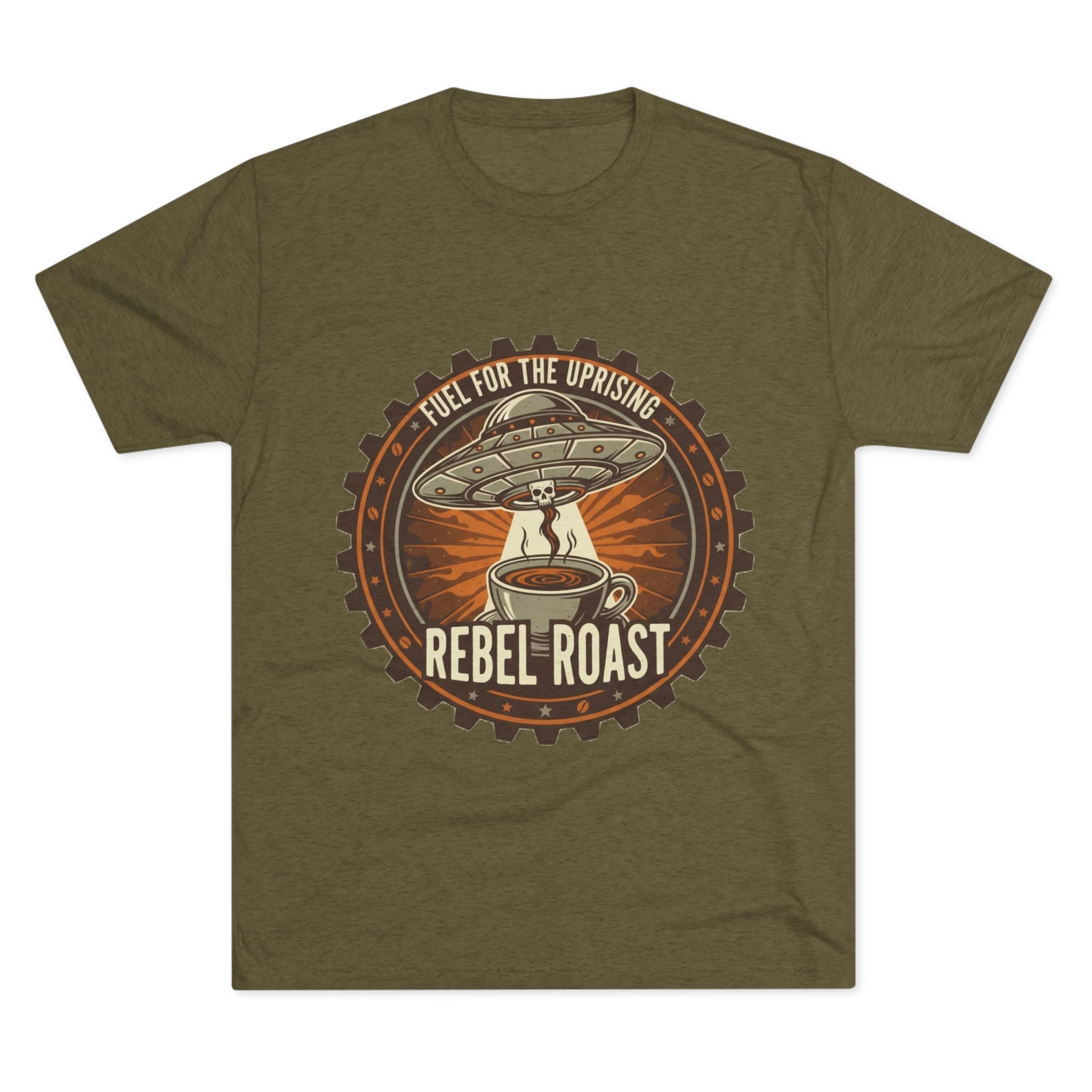 Rebel Roast T‑Shirt — "Fuel for the Uprising" Coffee Graphic Tee Printify