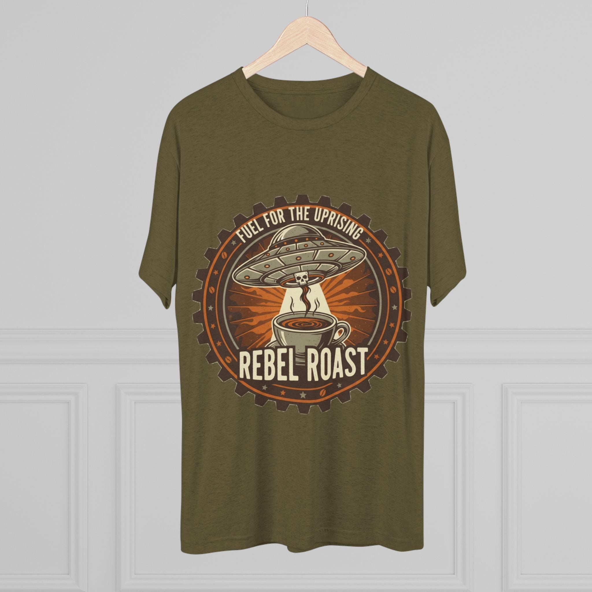 Rebel Roast T‑Shirt — "Fuel for the Uprising" Coffee Graphic Tee Printify