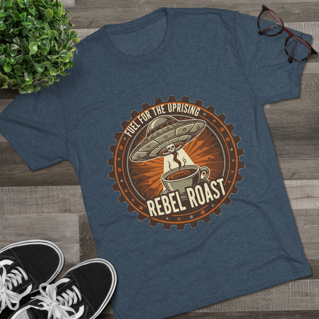 Rebel Roast T‑Shirt — "Fuel for the Uprising" Coffee Graphic Tee Printify