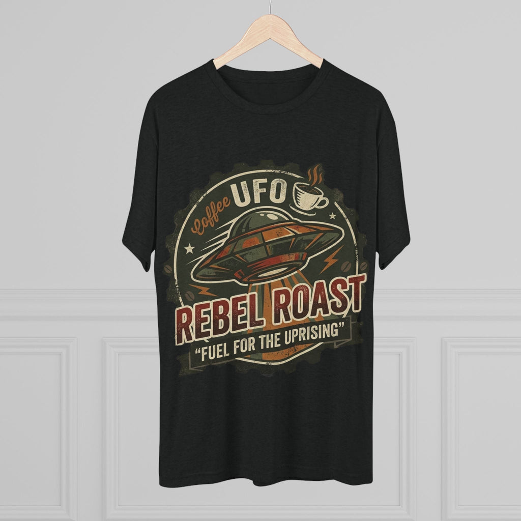 Rebel Roast UFO Coffee Tee — Vintage Space Coffee Shirt Printify
