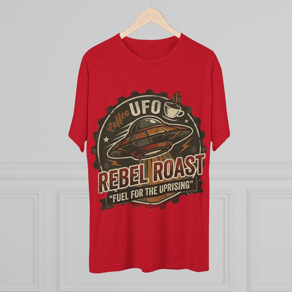 Rebel Roast UFO Coffee Tee — Vintage Space Coffee Shirt Printify