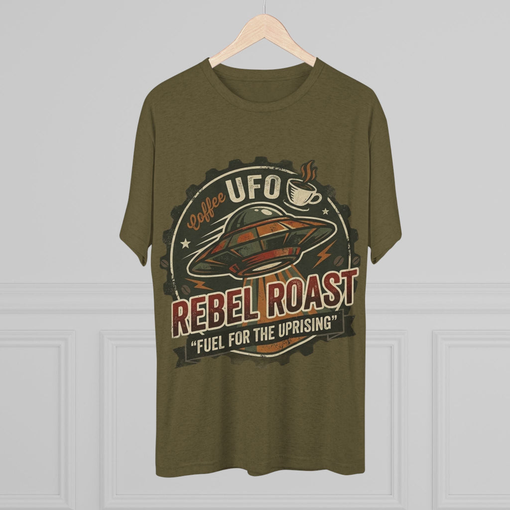 Rebel Roast UFO Coffee Tee — Vintage Space Coffee Shirt Printify