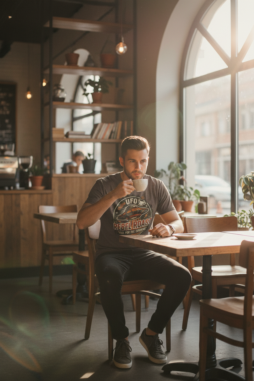 Rebel Roast UFO Tee — Coffee Shop Lifestyle