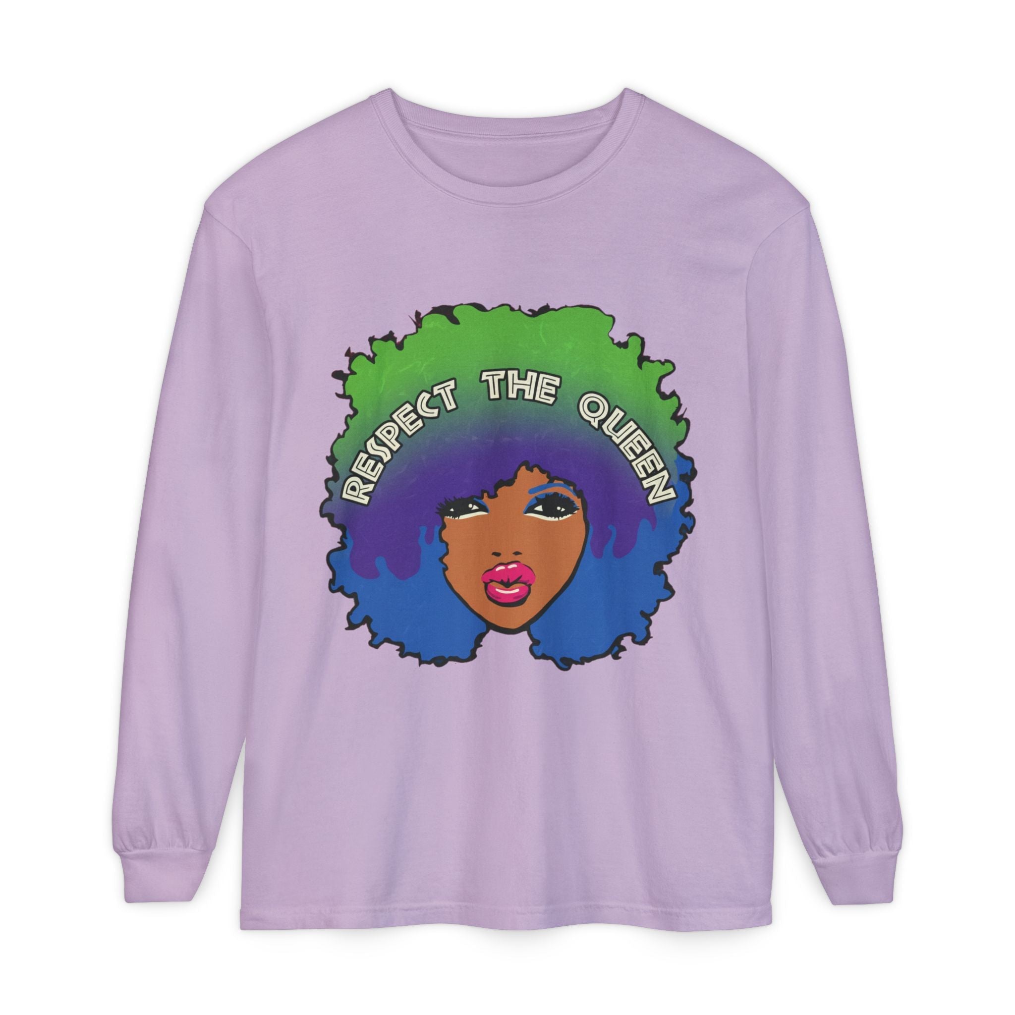 Respect The Queen Long Sleeve Tee — Afrocentric Graphic T-Shirt