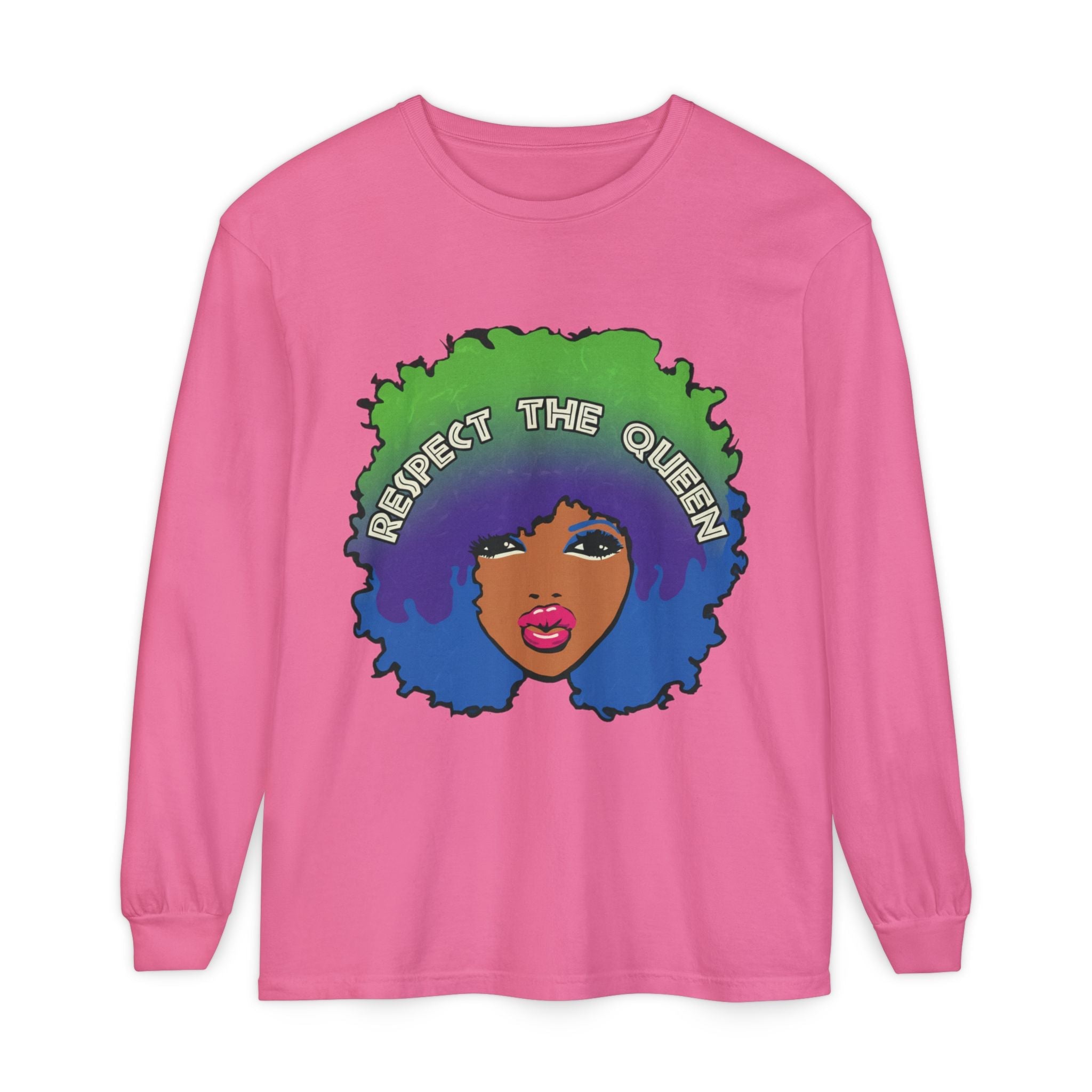 Respect The Queen Long Sleeve Tee — Afrocentric Graphic T-Shirt
