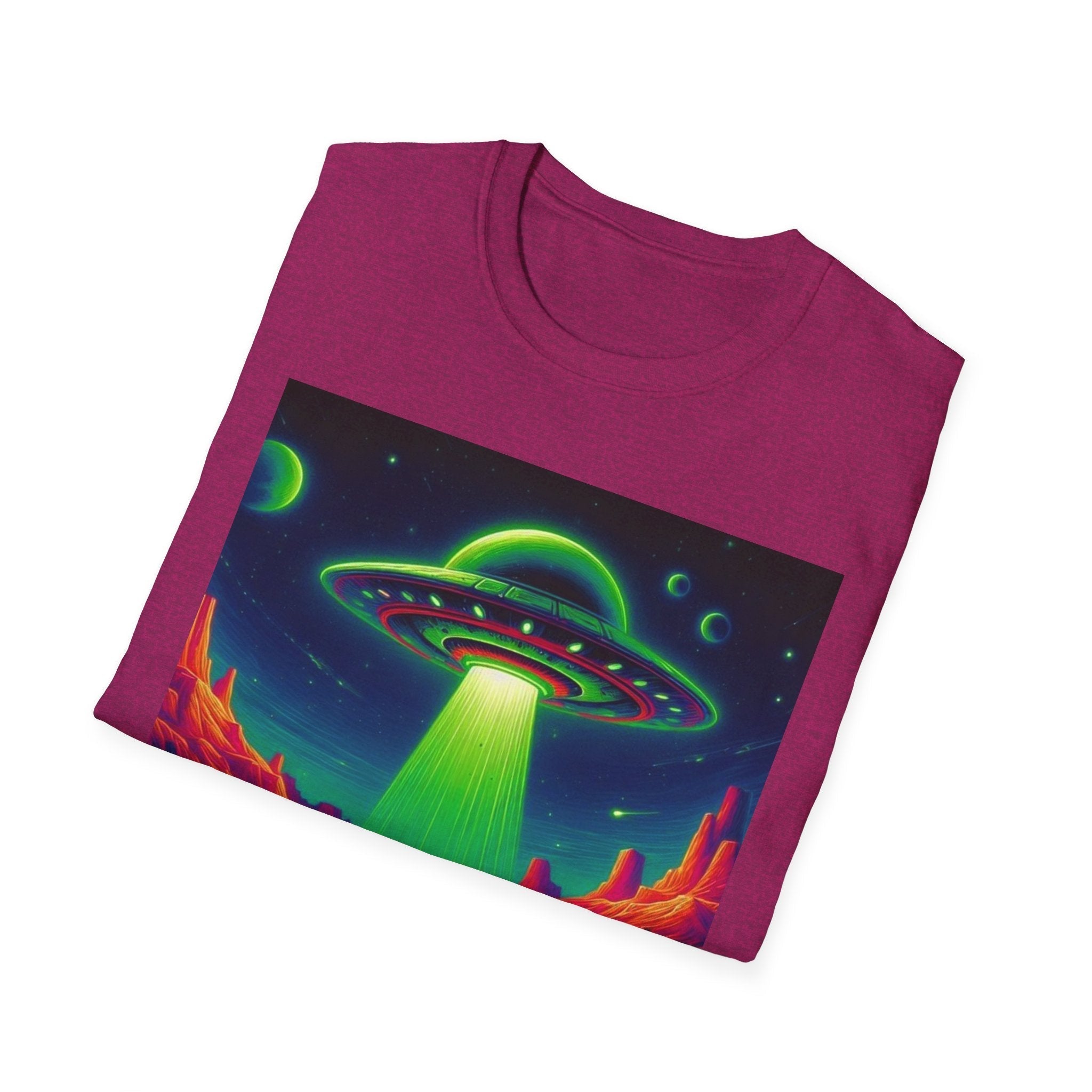 Retro Alien Utopia Tee – Area 51 UFO Graphic Shirt Printify