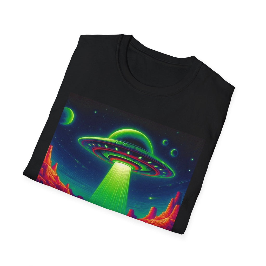 Retro Alien Utopia Tee – Area 51 UFO Graphic Shirt Printify
