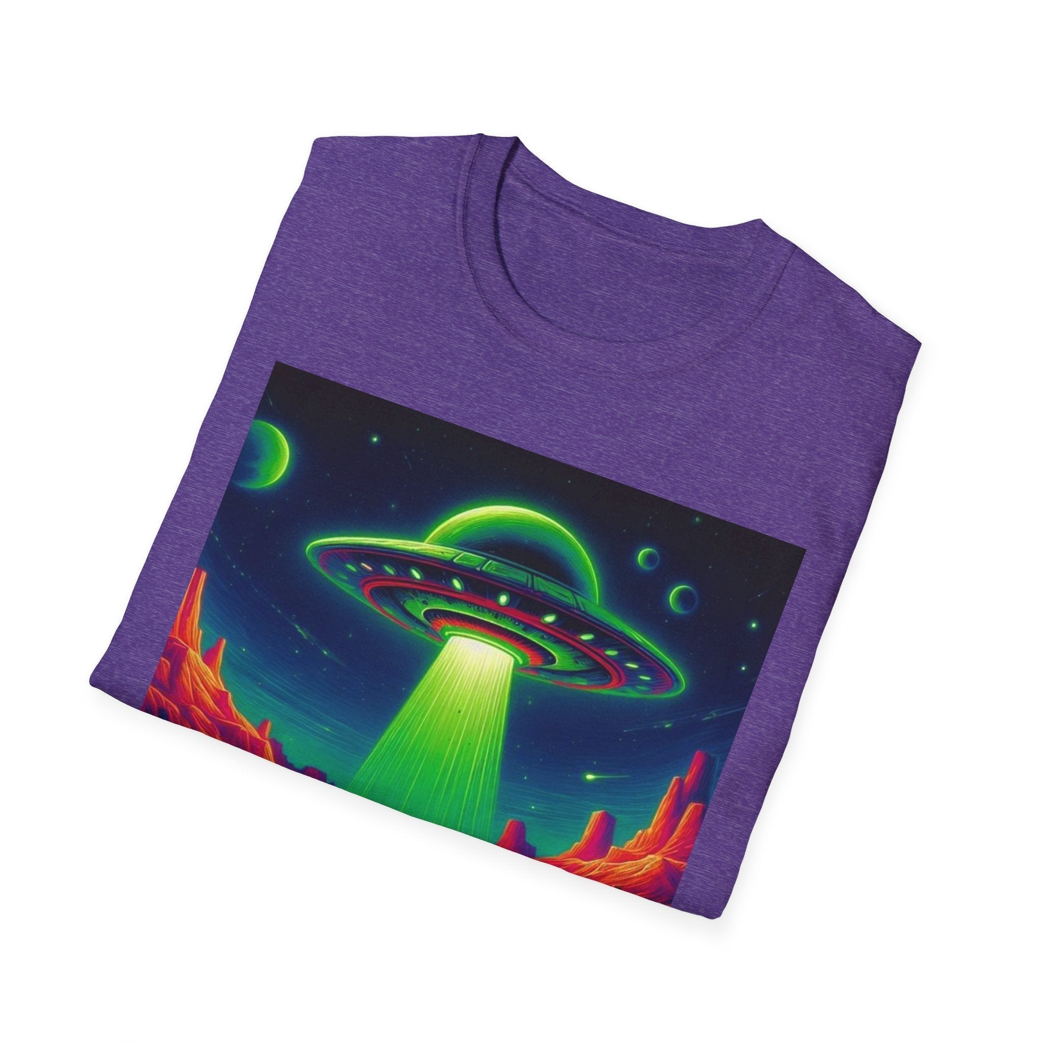 Retro Alien Utopia Tee – Area 51 UFO Graphic Shirt Printify