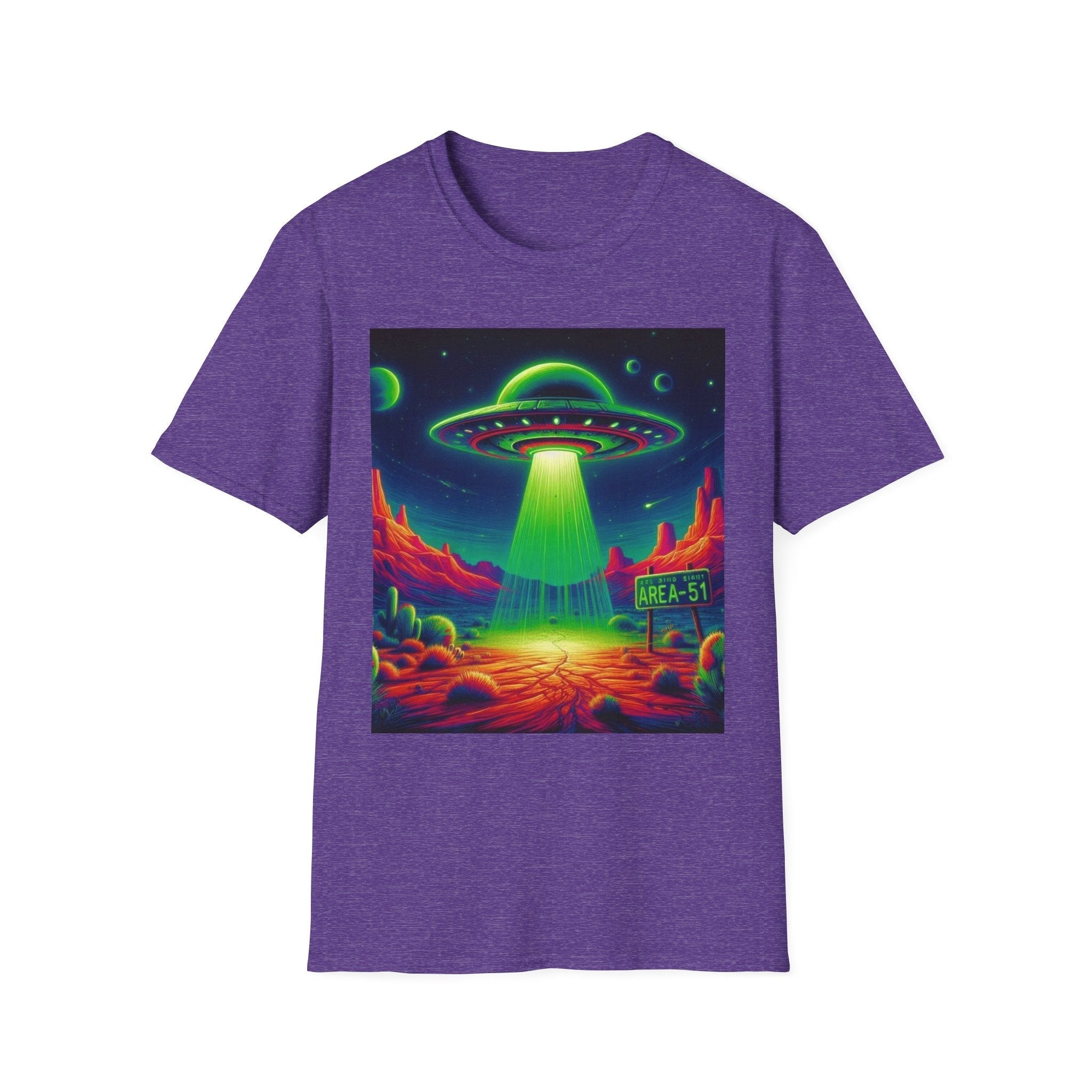 Retro Alien Utopia Tee – Area 51 UFO Graphic Shirt Printify