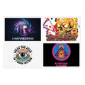 Retro Gamer & Mystic Sticker Sheet — Neon Skull, Egyptian Scarab & Inspiration Decals Printify