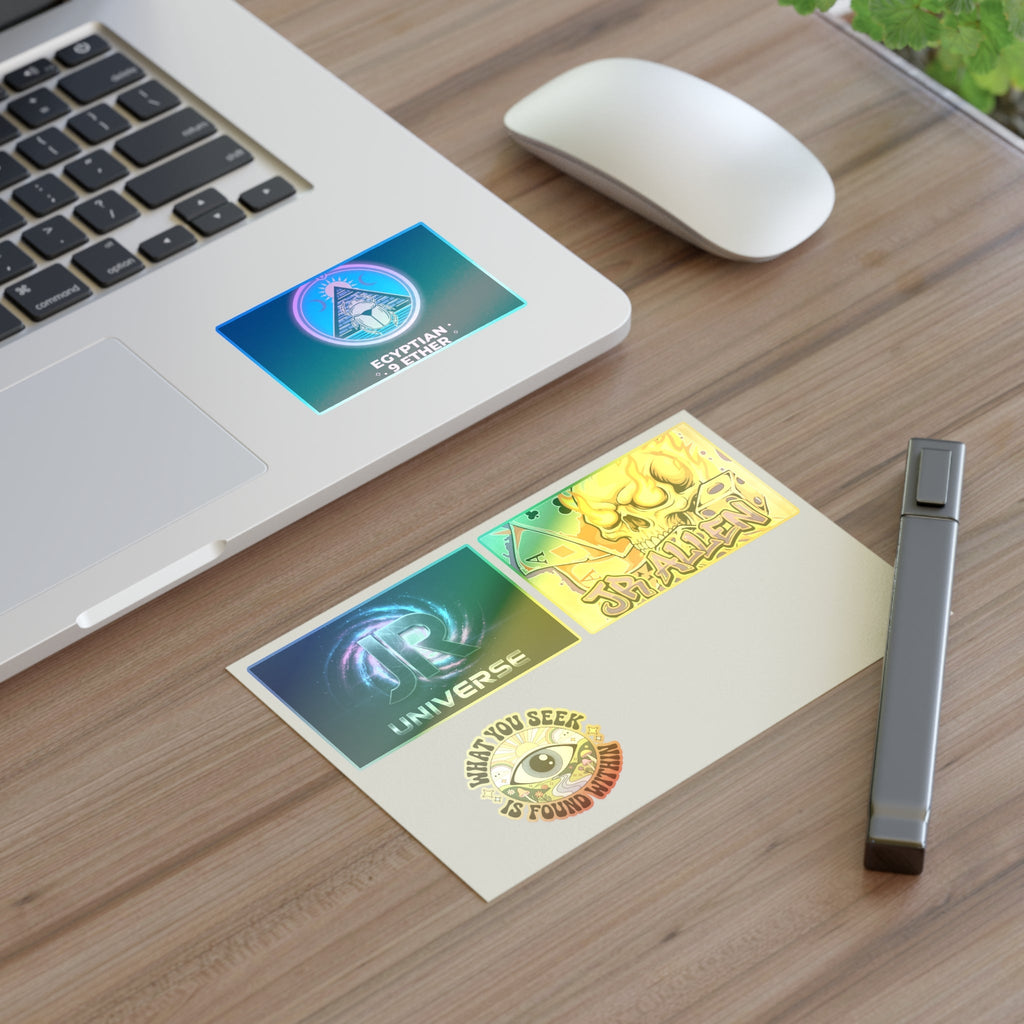 Retro Gamer & Mystic Sticker Sheet — Neon Skull, Egyptian Scarab & Inspiration Decals Printify