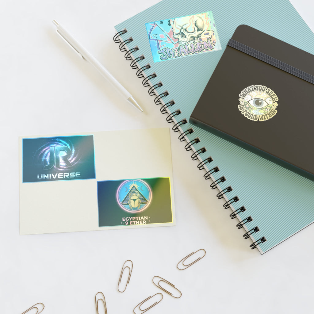 Retro Gamer & Mystic Sticker Sheet — Neon Skull, Egyptian Scarab & Inspiration Decals Printify