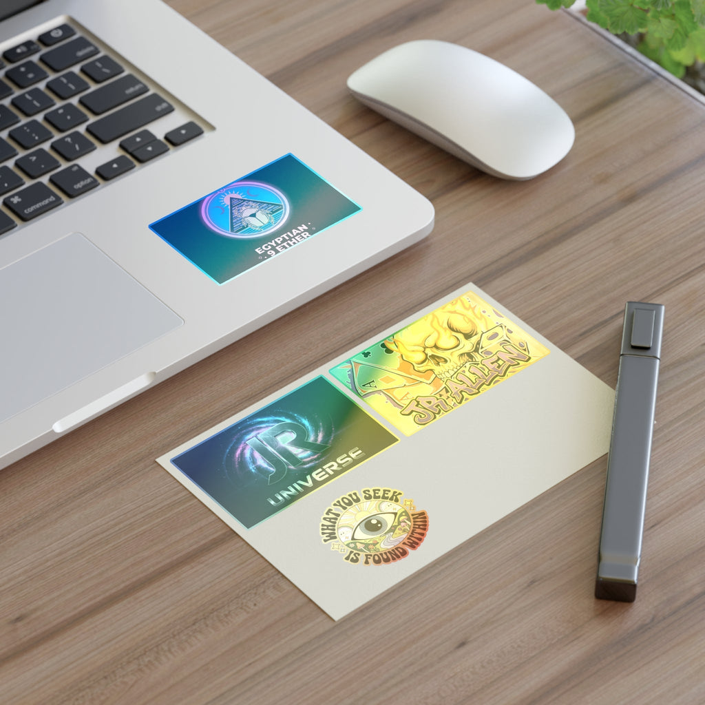 Retro Gamer & Mystic Sticker Sheet — Neon Skull, Egyptian Scarab & Inspiration Decals Printify
