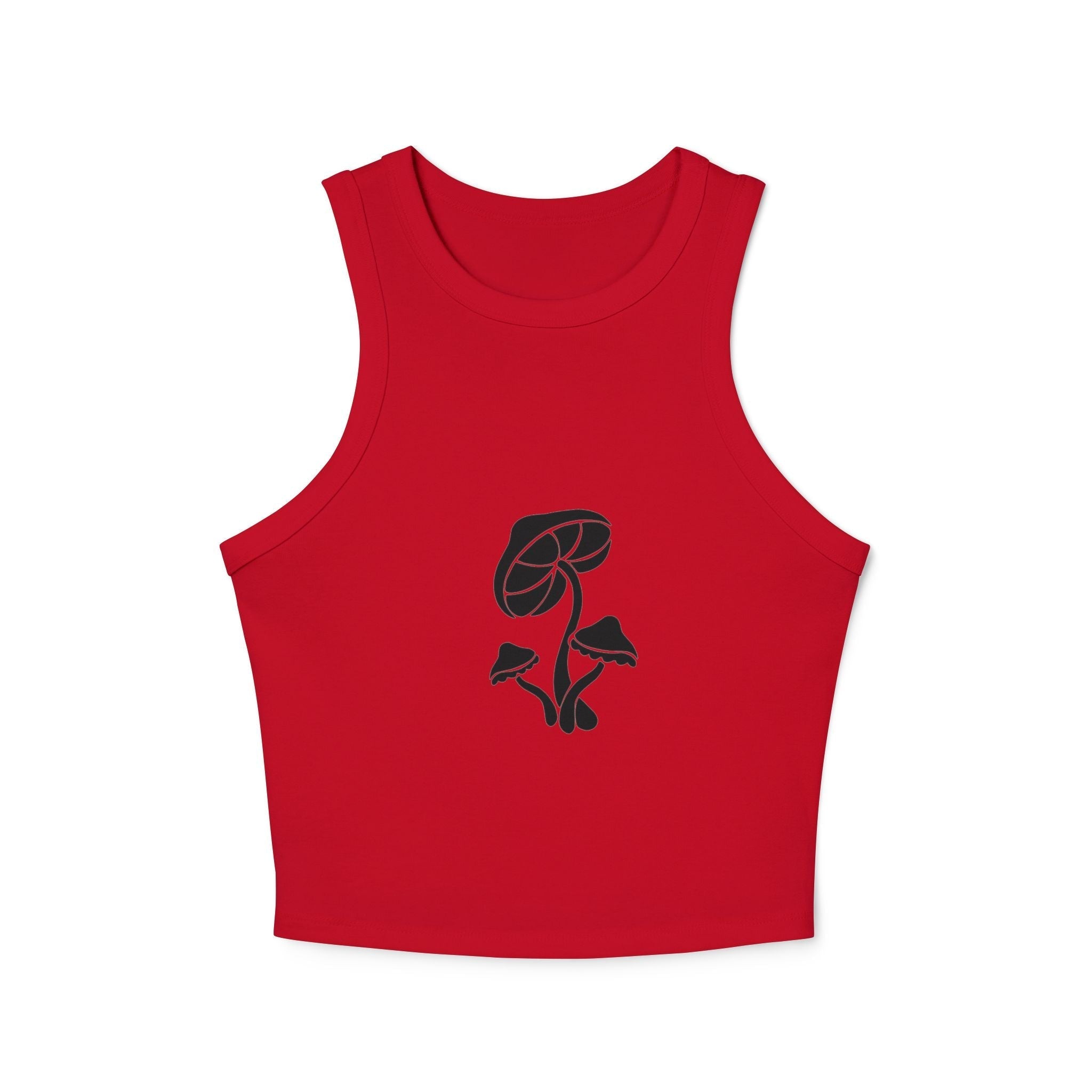 Retro Floral Women's Micro Rib Racer Tank Top, Casual Summer Top, Boho Style Shirt, Gift for Her, Festival Wear, Comfortable Layering Printify