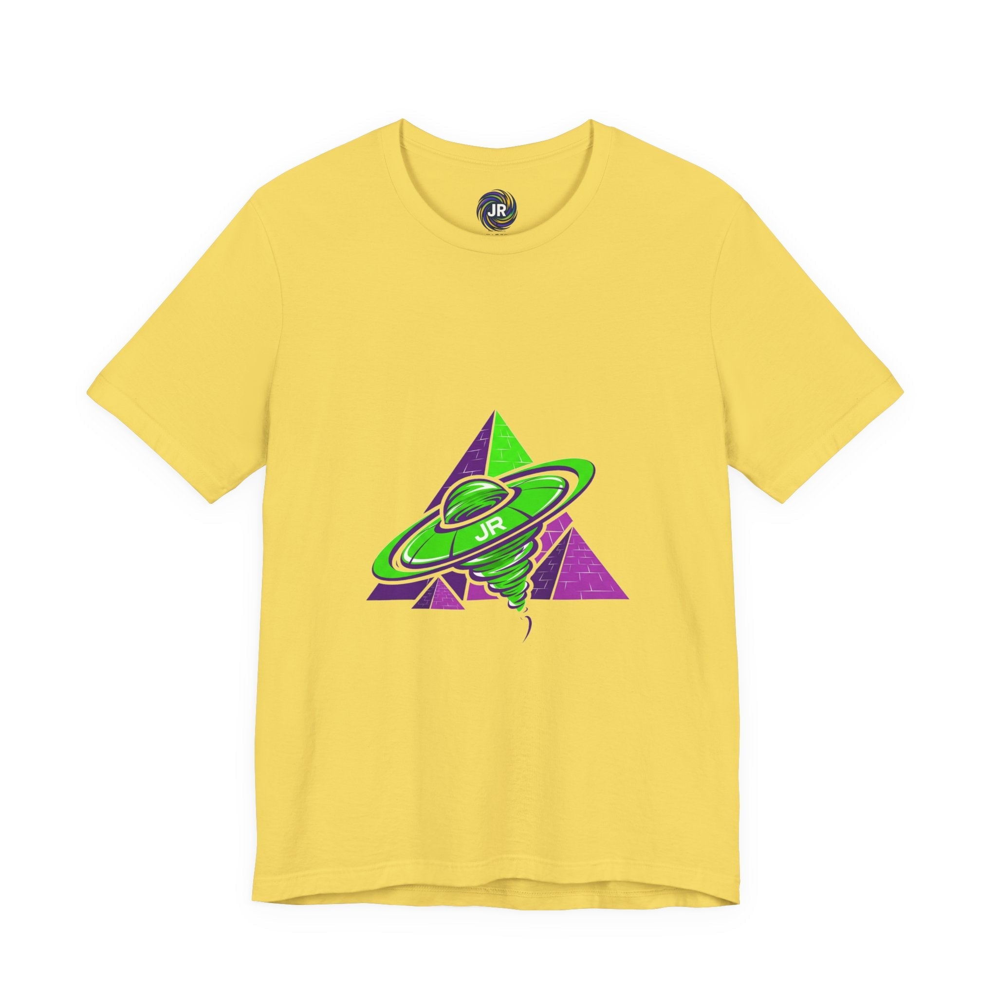 Retro UFO Unisex Short Sleeve Tee, Cosmic Tee, Graphic T-shirt, Space Themed Top, Planet Lovers Shirt, Gift for Sci-Fi Fans