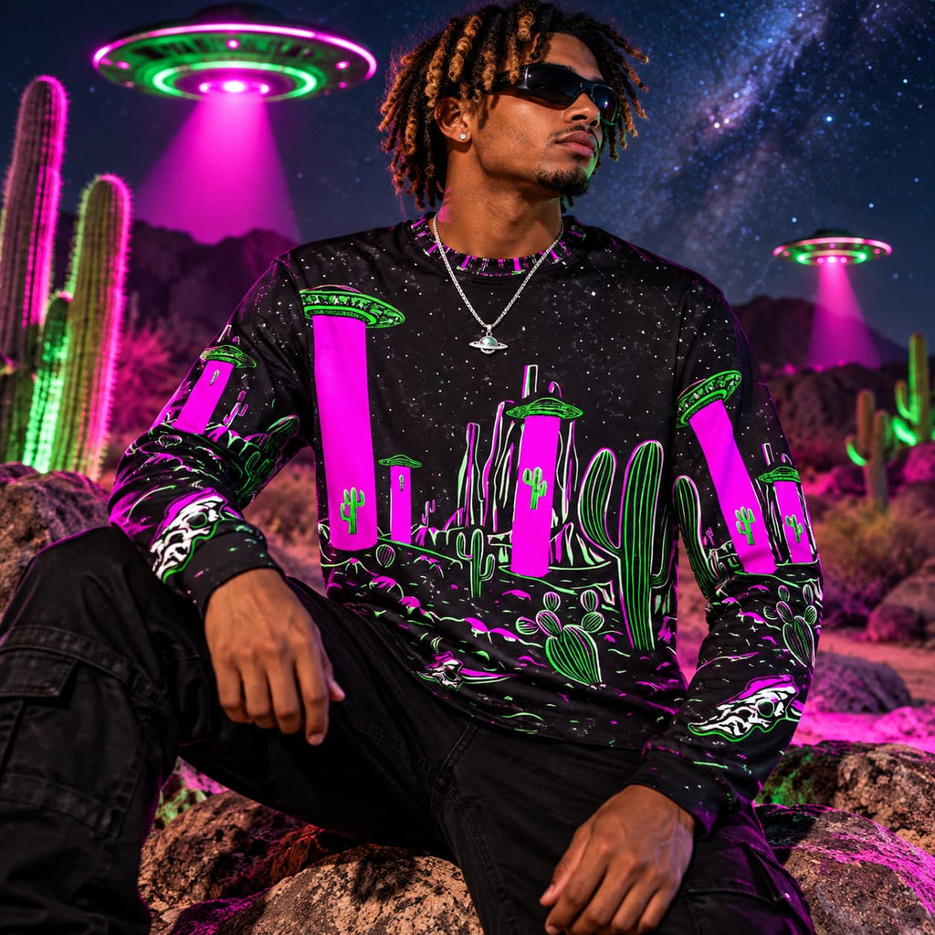 JR Vortex — “Magenta Signal Landing” AOP Long Sleeve