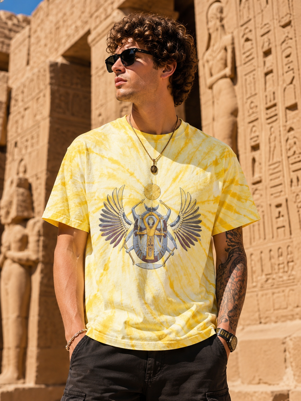 Egyptian Cyclone Tie-Dye Tee — Spiritual Streetwear
