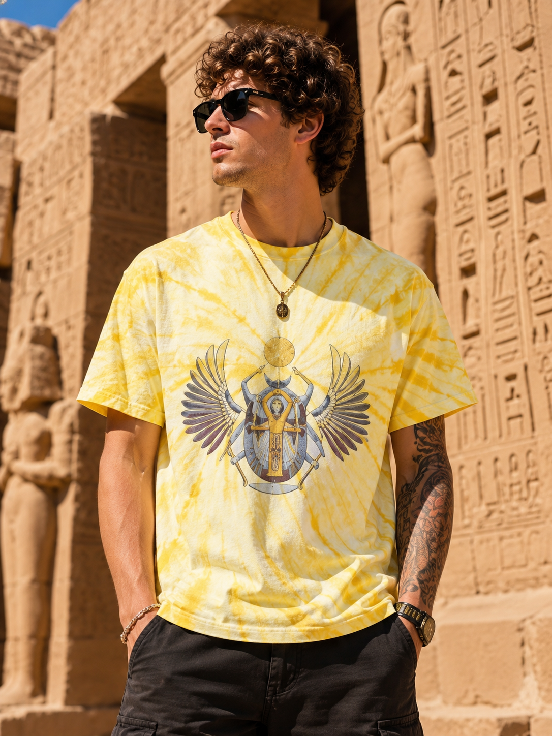 Egyptian Cyclone Tie-Dye Tee — Spiritual Streetwear