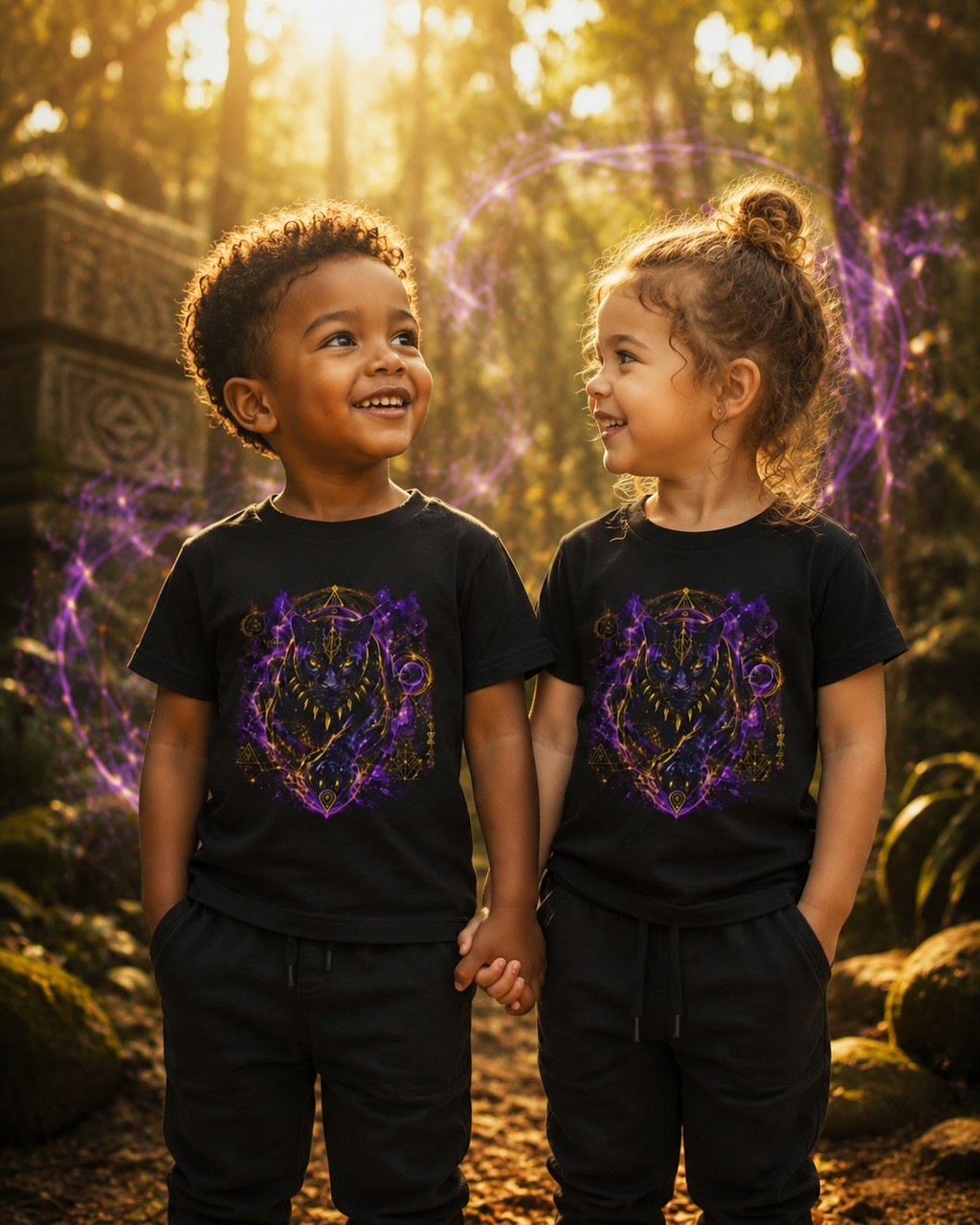 Black Panther Cosmic Guardian Toddler Tee | Earth Frequency Kids | JR Vortex
