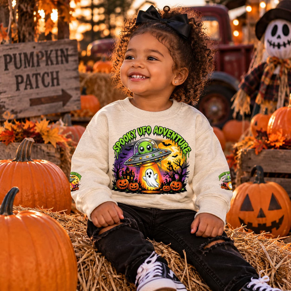 Spooky UFO Adventure Toddler Sweatshirt