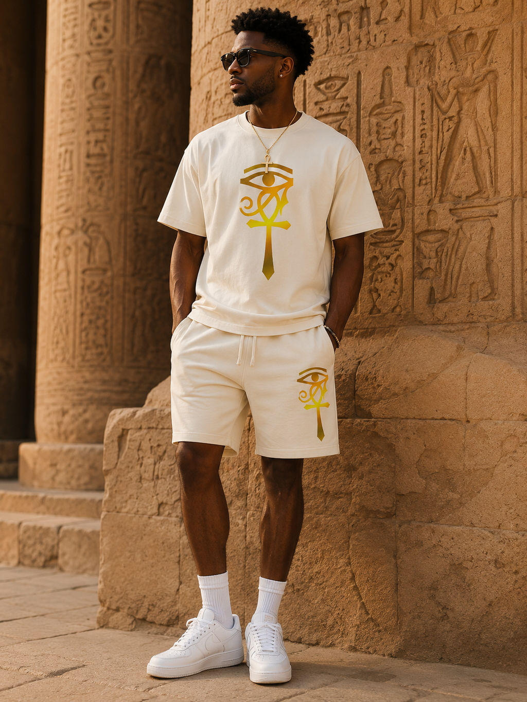Eye of Horus Ankh Tee — Ancient Egyptian Symbol