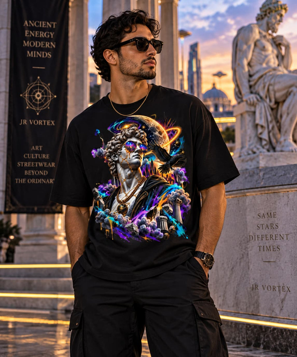 Cosmic Apollo Oversized T-Shirt – Ancient Future Graphic Tee