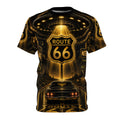 Route 66 Vintage Road Trip Tee — Retro Muscle Car & Neon Sign Graphic