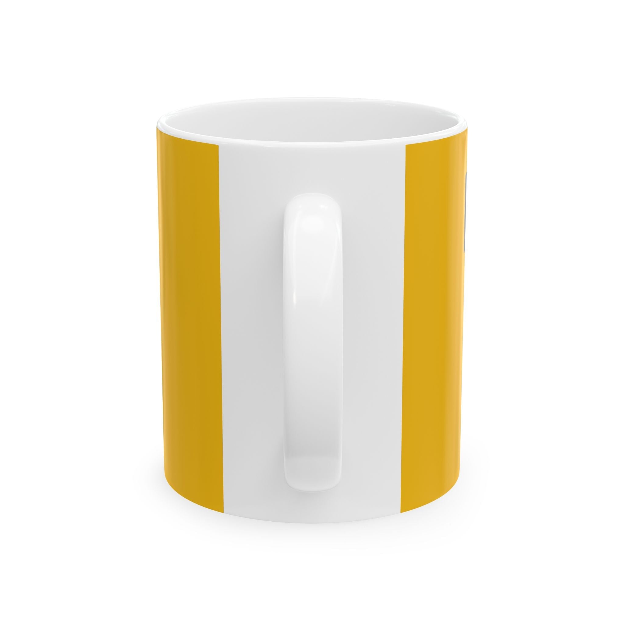 Running on Coffee Mug — Funny Bold Typography Ceramic Coffee Cup (11oz, 15oz) Printify