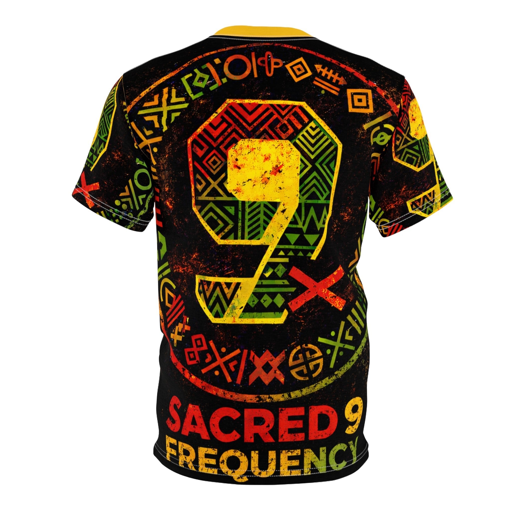 Sacred 9 Frequency Rasta Graphic Tee — All-Over Print Streetwear Printify