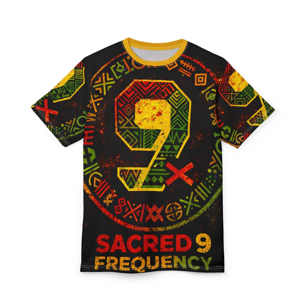 Sacred 9 Frequency Rasta Graphic Tee — All-Over Print Streetwear Printify