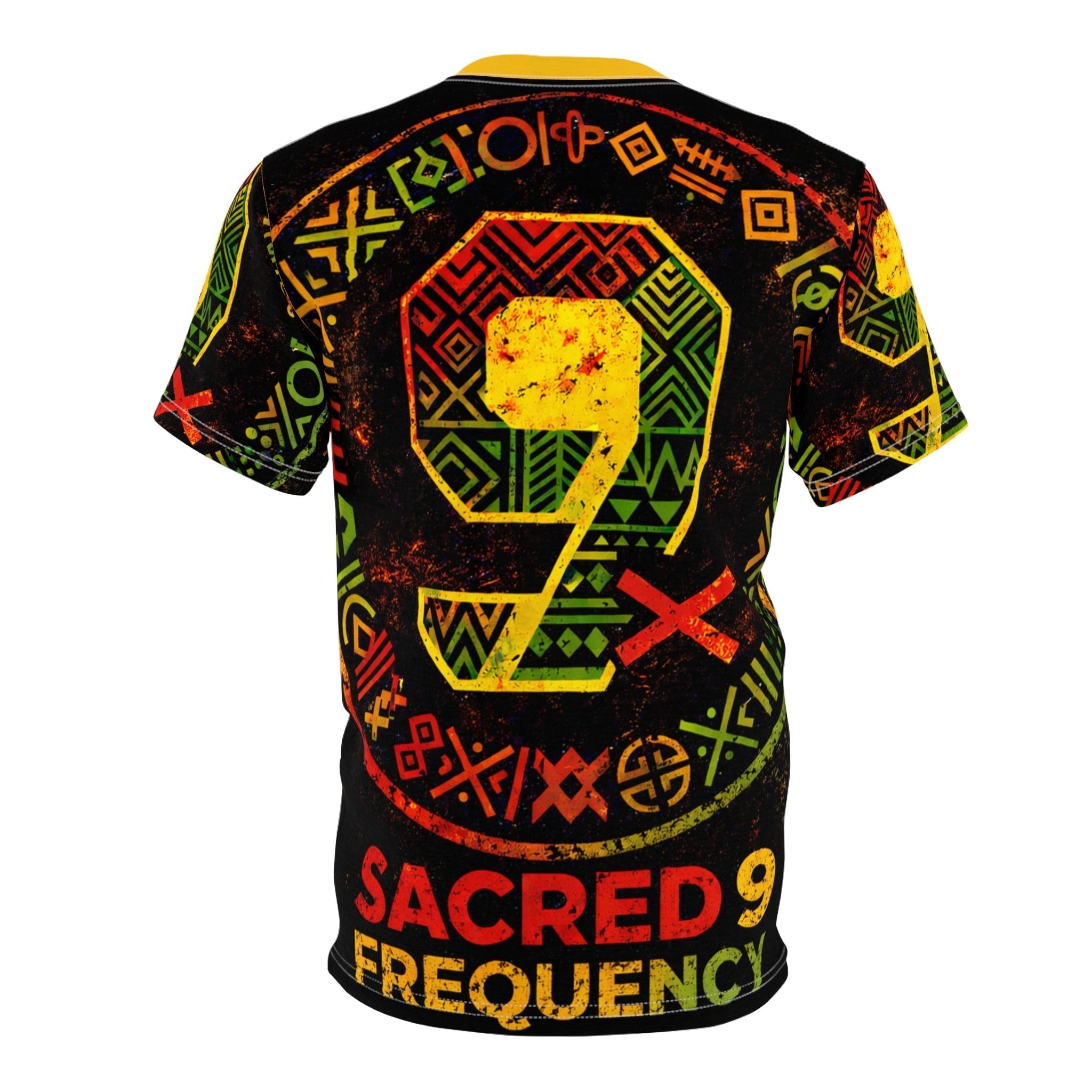 Sacred 9 Frequency Rasta Graphic Tee — All-Over Print Streetwear Printify