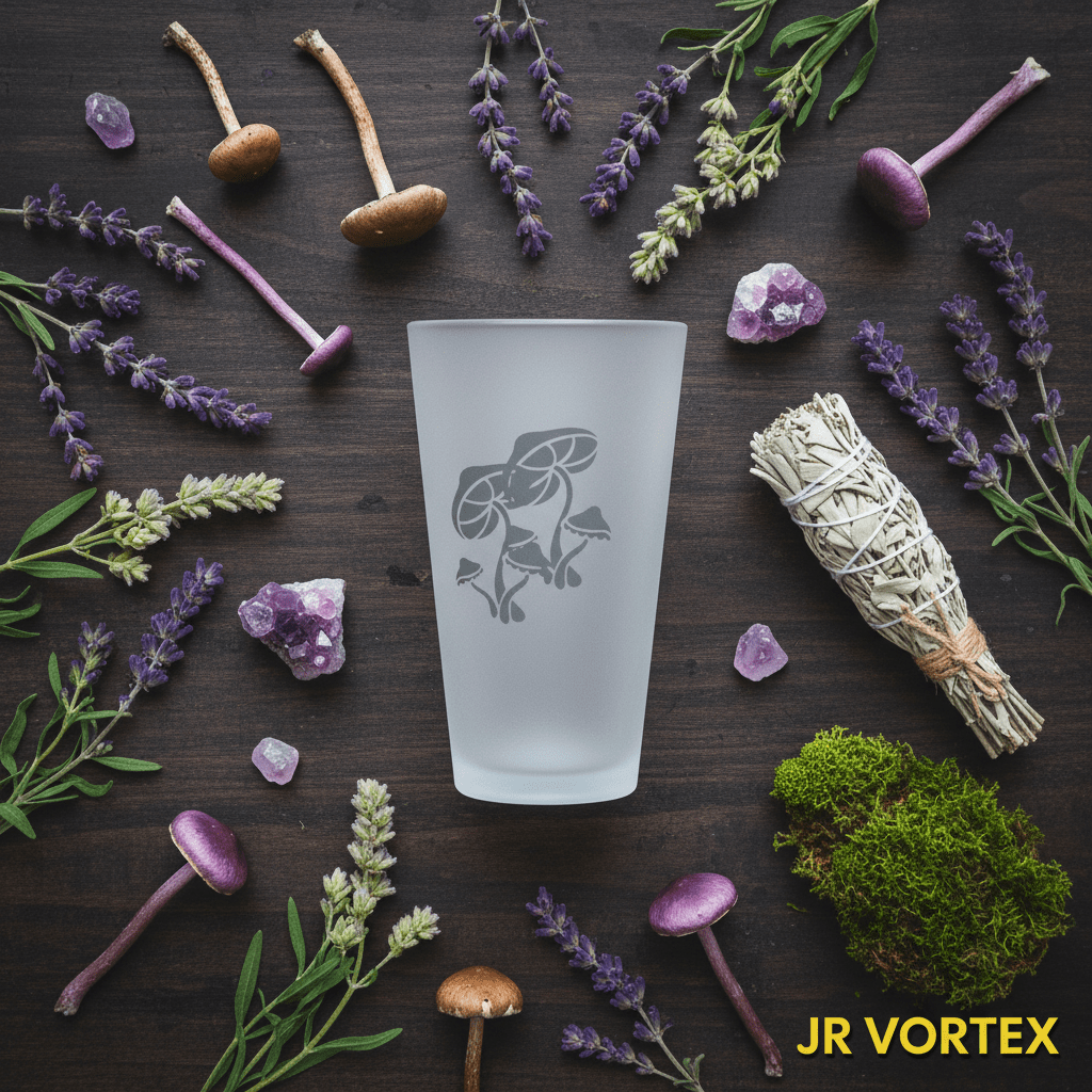 Mushroom Pint Glass – Flat Lay