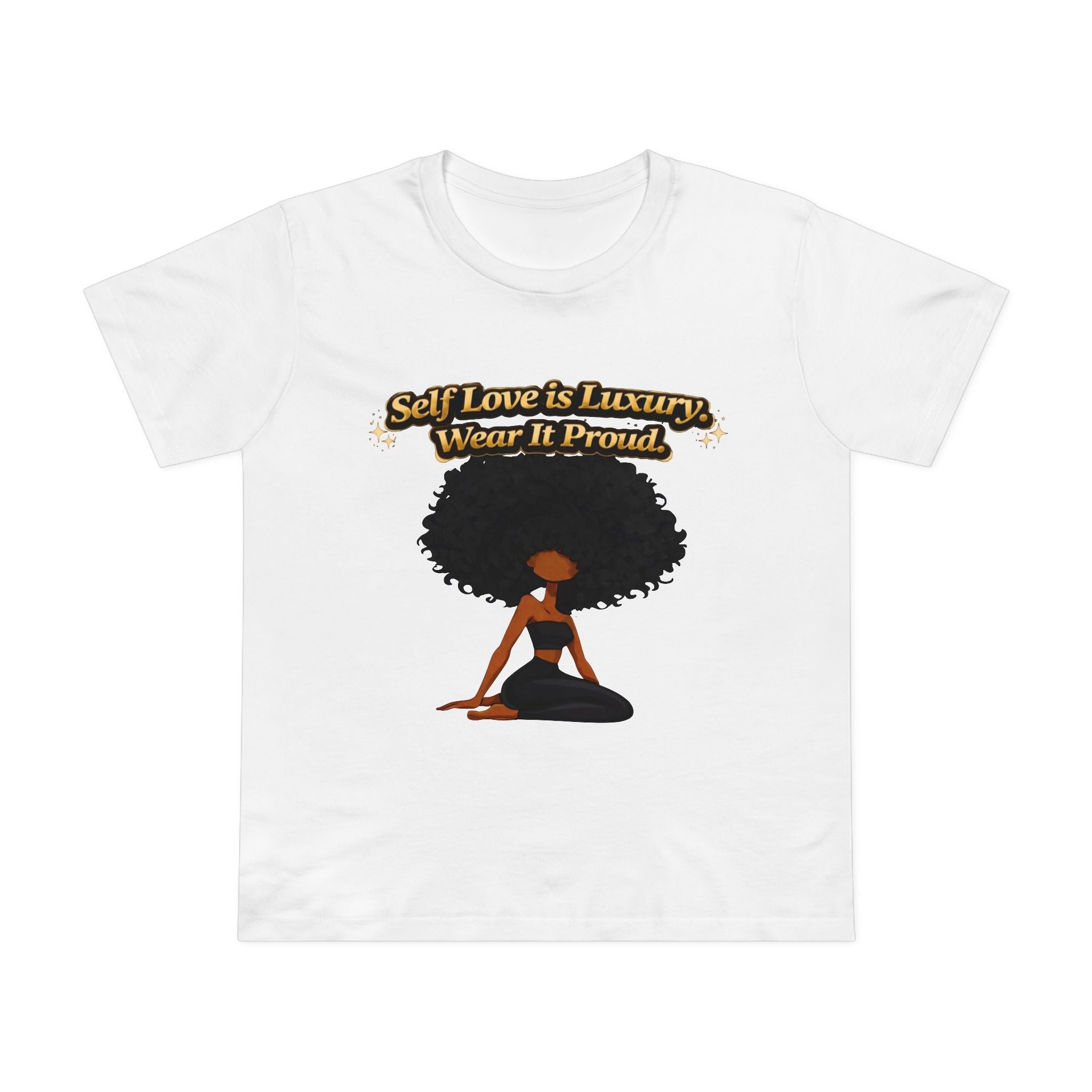Self Love Is Luxury T-Shirt — Empowering Afrocentric Women’s Graphic Tee Printify