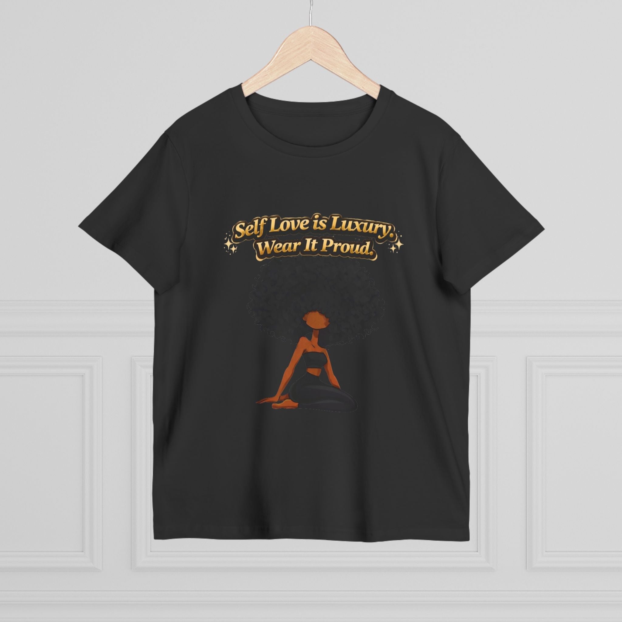Self Love Is Luxury T-Shirt — Empowering Afrocentric Women’s Graphic Tee Printify