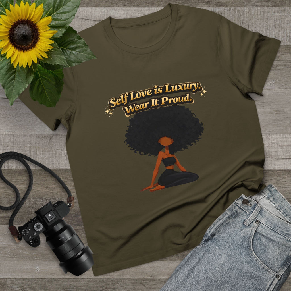 Self Love Is Luxury T-Shirt — Empowering Afrocentric Women’s Graphic Tee Printify