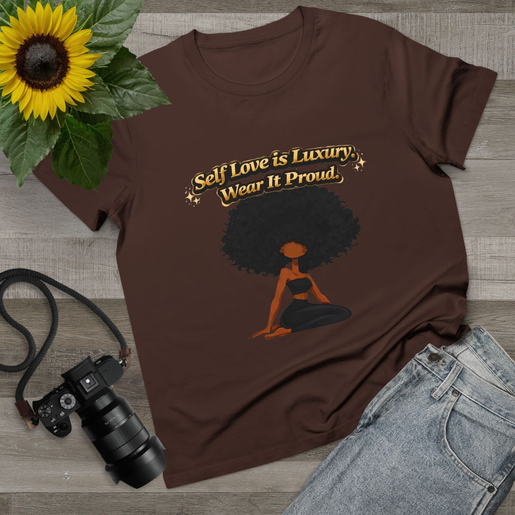 Self Love Is Luxury T-Shirt — Empowering Afrocentric Women’s Graphic Tee Printify