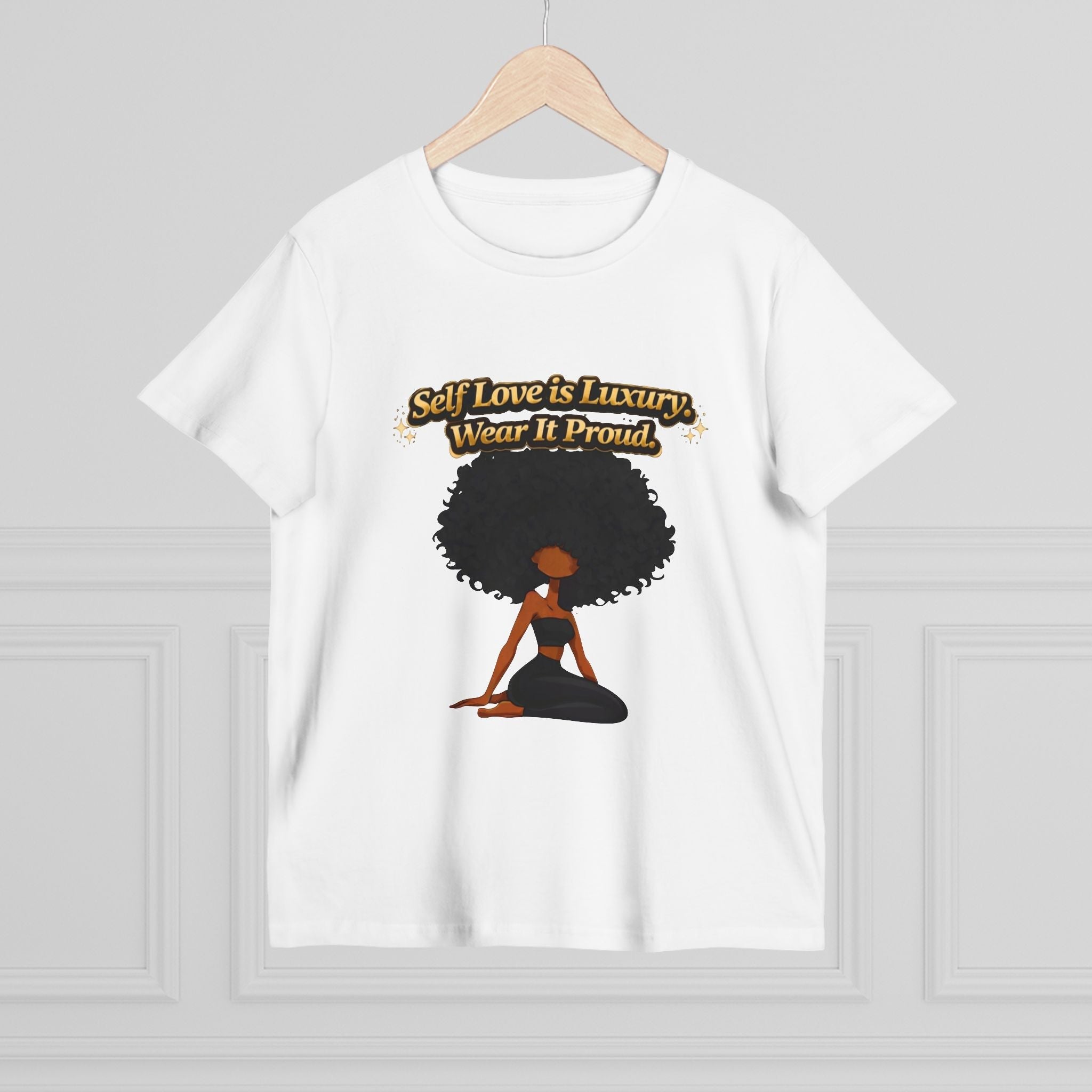 Self Love Is Luxury T-Shirt — Empowering Afrocentric Women’s Graphic Tee Printify