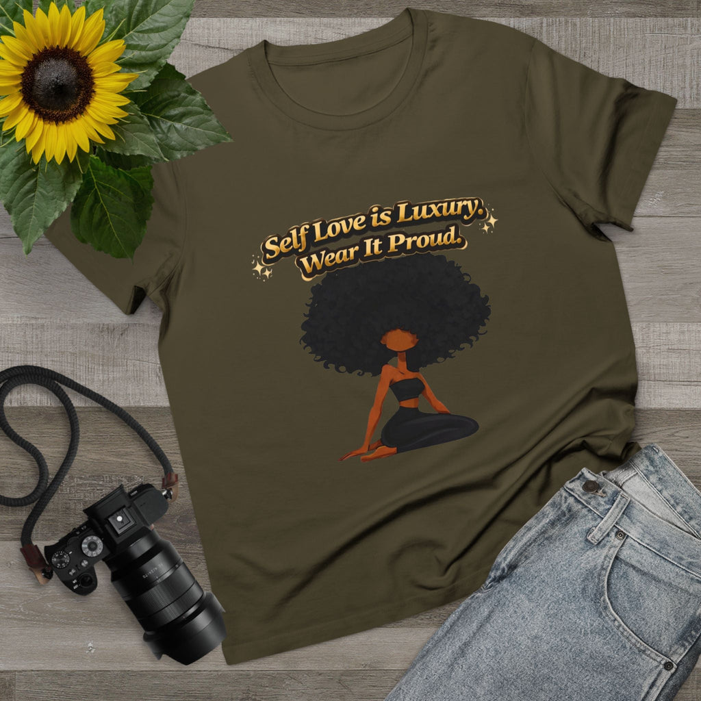 Self Love Is Luxury T-Shirt — Empowering Afrocentric Women’s Graphic Tee Printify