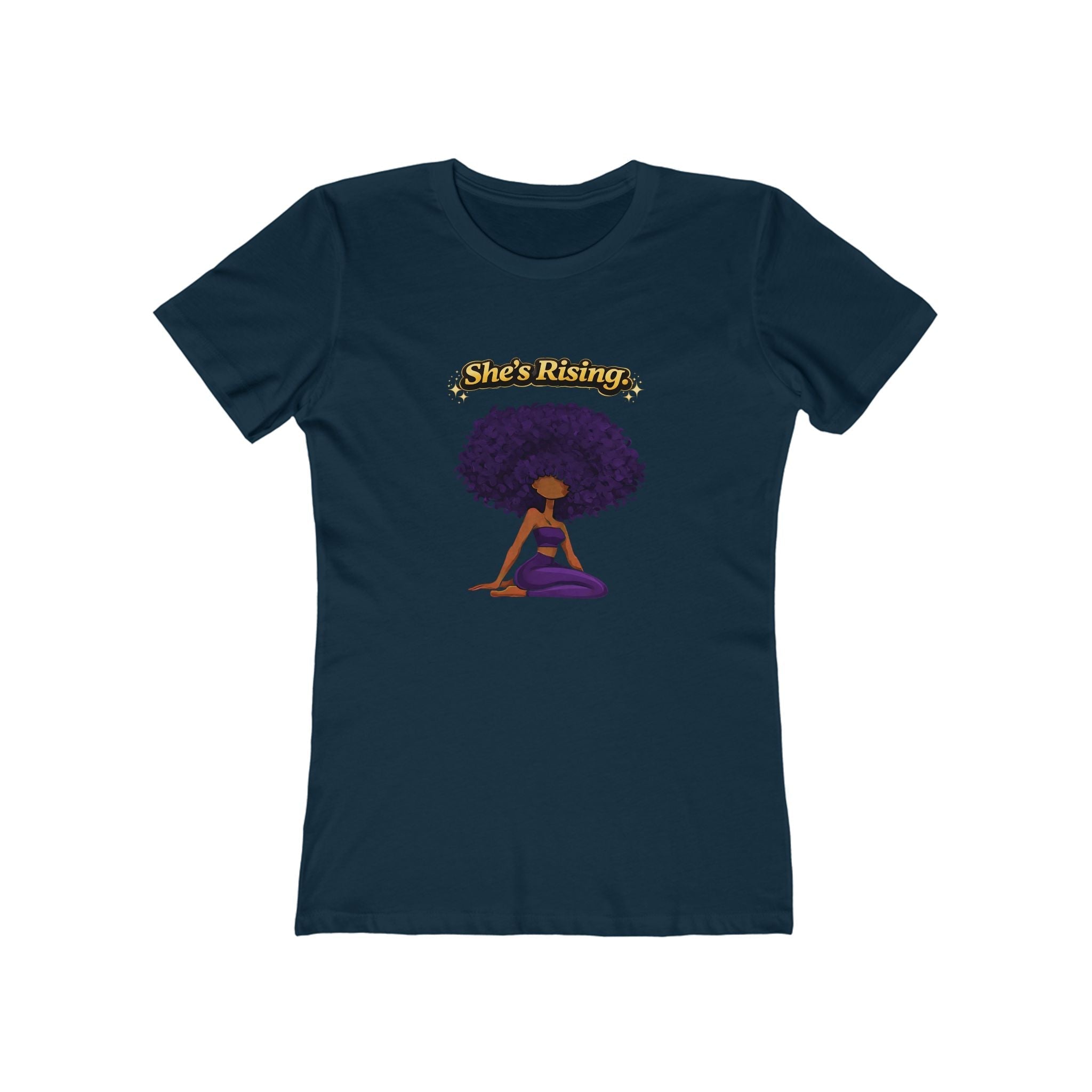 She’s Rising Tee — Empowering Afro Woman Graphic T‑Shirt Printify